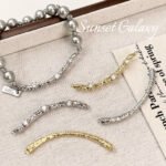 18K Gold Copper Plated Real Gold Set Zircon Solid Elbow Bead Material Handmade DIY Bracelet Necklace Accessories - Image 4