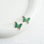 Temperament Gentle Butterfly Pendant Double Hanging Color Copper Plated Real Gold DIY Handmade Bracelet Necklace Bead Accessories Material - Image 19