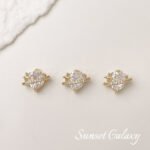 18K Gold Color-Preserving Real Gold Plated Heart Zircon Pendant Material Handmade Jewelry Beads DIY Bracelet Necklace Accessories - Image 8