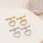 18K gold inlaid zircon four-leaf clover love-shaped Ot buckle closing buckle diy beaded bracelet necklace accessories - Image 6