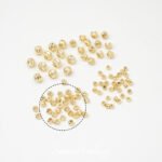 Color-preserving 18K Gold Flower Cross-cut Beaded Melon Pattern Beads Handmade DIY Beaded Bracelet Necklace Earrings Accessories - Image 11