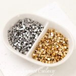 18K Gold Color Preservation Square Square Beaded Beaded Handmade DIY Beaded Bracelet Necklace Jewelry Accessories - Image 2