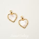 18K gold love white shell white butterfly shell pendant accessories diy handmade beaded pearl bracelet necklace jewelry materials - Image 6