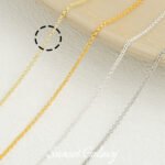 18k gold strong color retention round chain ponytail chain O-shaped chain tail chain handmade diy material bracelet necklace loose chain accessories - Image 16