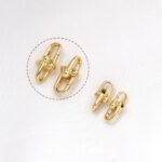 18K gold color gold-plated U-shaped spring buckle bracelet necklace closing connection buckle diy beaded material jewelry accessories - Image 7