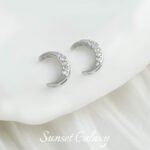 18k Gold 8mm Moon Bead Zircon Half Ring Handmade DIY Material Beaded Bracelet Necklace Accessories - Image 6