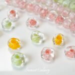 Little Red Book Rainbow Lantern Worker Glazed Water Ripple Beads Handmade DIY Bracelet Necklace Beaded Loosely Beaded Material Accessories - Image 4