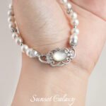 18k Real Gold Plated Silver Coil Connection Buckle Emerald Round Bead Coil Buckle Handmade DIY Beaded Material Bracelet Accessories - Image 5