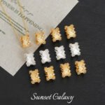 18K Gold-Plated Color-Preserving Micro-Paved Zircon Wheel Beads Spacer Beads Handmade DIY Beaded Bracelet Necklace Jewelry Accessories Material