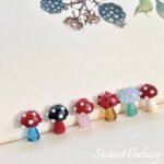 Murano light handmade glass cute small mushroom beads diy beaded necklace bracelet jewelry accessories materials