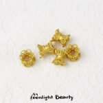 Sand gold hollow double-sided flower holder flower cap bead holder spacer handmade diy beaded bracelet jewelry accessories material - Image 6