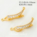 18K Zircon Red Rope Pea Pod Buckle Pearl Necklace Sweater Bracelet Finishing Buckle Handmade DIY Beaded Jewelry Accessories - Image 8