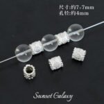 18K Color-Preserving Zircon Barrel Beads Spacer Beads Large Hole Wheel Beads Handmade DIY Beaded Bracelet Necklace Jewelry Accessories Material - Image 9