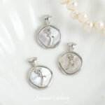 Gold-plated Rose Shell Pendant Handmade DIY Bracelet Necklace Earrings Beaded Beads Jewelry Accessories Material - Image 3