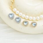 Heart-shaped Zirconium Spacer Beads Copper-plated Real Gold Color-preserving Beads diy Handmade Bracelet Necklace Beaded Jewelry Accessories Material