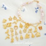 18K Christmas Series Gingerbread Man Socks with Zirconium Pendant Handmade DIY Beaded Material Earrings Accessories Bracelet Accessories - Image 4