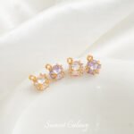 Real Gold Plated Color-preserving Square Zirconium Colorful Pendant Loose Beads diy Handmade Bracelet Necklace Beaded Jewelry Accessories Material - Image 3