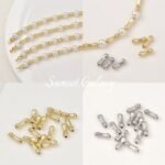 18K Gold Pumpkin Pattern Small Man Waist Straight Tube Beads Beads Handmade DIY Beaded Bracelet Necklace Accessories