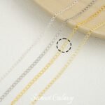 18k gold strong color retention round chain ponytail chain O-shaped chain tail chain handmade diy material bracelet necklace loose chain accessories - Image 13