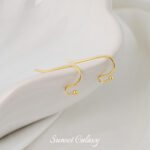 Commonly used Joker Ear Hook Real Gold Plated High Color DIY Hand-made Jewelry Material Accessories Earrings Ear Pin Pendant - Image 8