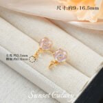 18K Gold-Plated Color-Preserving Tulip Flower Pearl Earrings Handmade DIY Beaded Jewelry Earrings Accessories Materials - Image 8