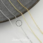 18k gold-plated silver oblate O-chain strip extended chain finishing chain tassel handmade diy bracelet necklace beaded material - Image 13