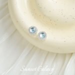 18k bag gold aquamaric beads with beads loose beads bracelet necklace earrings jewelry diy handmade beaded accessories material - Image 6