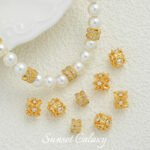18k Gold Plated Barrel Beads Wheel Beads Color Preservation Zircon Beads Handmade DIY Beaded Material Bracelet Necklace Accessories - Image 2