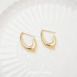 18K Gold Niche ins Earrings Oval Earrings Pendant Accessories diy Handmade Beaded Pearl Earrings Earrings Material - Image 4