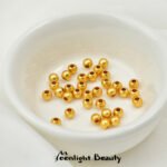 Color preserving sand gold beads beads loose beads round beads handmade DIY beaded bracelet necklace jewelry accessories - Image 7