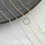 18k gold-plated silver oblate O-chain strip extended chain finishing chain tassel handmade diy bracelet necklace beaded material - Image 10