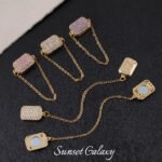 18k full inlaid zircon square safety magnetic absorption tail buckle handmade beaded diy material bracelet necklace jewelry accessories - Image 2