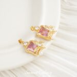 Real Gold Plated Zircon Diamond Square Butterfly Pearl Pendant Handmade DIY Material Bracelet Necklace Beaded Beaded Accessories - Image 6