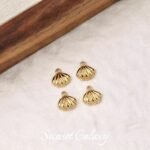 South Korea Imported 304 Stainless Steel Real Gold Plated Color-preserving Shell Heart Pendant Handmade diy String Bracelet Jewelry Accessories - Image 9