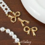 18k Color Preservation Bow Tail Buckle Horseshoe Buckle Pendant Handmade DIY Beaded Material Bracelet Necklace Accessories