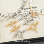 18k gold color retaining micro inlaid zircon disc closing buckle handmade beaded diy material bracelet necklace jewelry accessories - Image 2