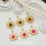 18k gold non-fading greek vintage tiger eye pendant handmade diy beaded material bracelet necklace earring accessories - Image 3