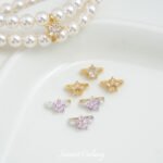 Real Gold Plated Color-preserving Zircon Star Double Three-chain Spacer Beads Handmade diy Bracelet Necklace Beaded Loose Bead Material Accessories - Image 3