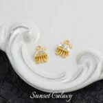 [Marine] 18k gold animal pendant small fish seahorse handmade diy beaded material bracelet necklace earrings accessories - Image 14