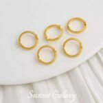 18K lace round double hole bead bag bead ring handmade diy material bracelet beaded necklace pearl jewelry accessories - Image 14