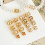 18K Copper Plated Real Gold High Color Retention Zircon Wheel Zirconium Diamond Spacer Beads Handmade DIY Bracelet Necklace Jewelry Accessories Material - Image 3