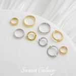 18K lace round double hole bead bag bead ring handmade diy material bracelet beaded necklace pearl jewelry accessories - Image 2