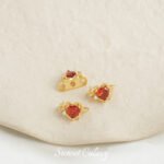 [red] gold-plated butterfly flower three-hole beads diy handmade beaded bracelet necklace accessories material - Image 6