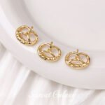 South Korea Imported 18K Bag Gold Alkali Water Bread Knot Pendant Earrings Handmade DIY String Earrings Necklace Headwear Accessories - Image 6