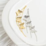 Real Gold Plated High Sense Butterfly Long Tassel Pendant Handmade DIY Bracelet Necklace Beaded Beaded Accessories Material - Image 3