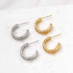 18k gold accessories earrings 2024 new explosions earrings high sense real gold jewelry accessories handmade diy material