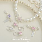 Silver-plated Star Butterfly Brand Zircon Ot Buckle Round Bead Buckle Coil Buckle Handmade DIY Beaded Material Bracelet Accessories