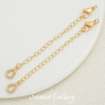 18k Butterfly Star Full Zirconium Coil Chain Lobster Buckle Extended Chain Handmade DIY Beaded Material Necklace Bracelet Accessories - Image 8