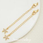 18k Butterfly Star Full Zirconium Coil Chain Lobster Buckle Extended Chain Handmade DIY Beaded Material Necklace Bracelet Accessories - Image 12