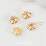 18K Gold Plated Zircon Pearl Buckle DIY Accessories Material Coil Connection Buckle Bracelet Necklace Accessories - Image 3